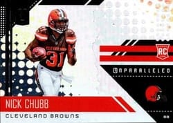 2018 Panini Unparalleled Base Set Nick Chubb #216 card