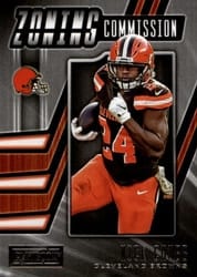 2019 Panini Playbook Zoning Commission Nick Chubb #7 card