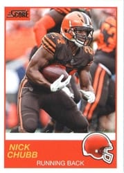 2019 Score Base Set Nick Chubb #103 card