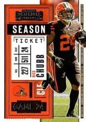 2020 Panini Contenders Base Set Nick Chubb #78 card