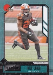 2020 Panini Playbook Base Set Nick Chubb #28 card