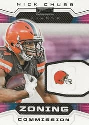 2020 Panini Playbook Zoning Commission Nick Chubb #ZC-6 card