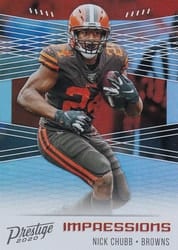 2020 Panini Prestige Impressions Nick Chubb #IM-NC card