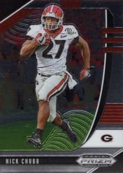 2020 Panini Prizm Draft Picks Base Set Nick Chubb #78 card
