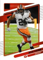 2021 Clearly Donruss Base Set Nick Chubb #12 card
