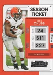 2021 Panini Contenders Base Set Nick Chubb #24 card