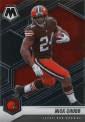2021 Panini Mosaic Base Set Nick Chubb #53 card