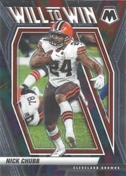 2021 Panini Mosaic Will to Win Nick Chubb #10 card