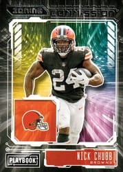 2021 Panini Playbook Zoning Commission Nick Chubb #ZC-NCH card