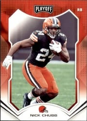 2021 Panini Playoff Base Set Nick Chubb #40 card