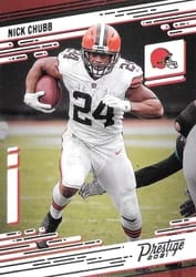 2021 Panini Prestige Base Set Nick Chubb #123 card