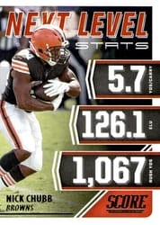 2021 Score Next Level Stats Nick Chubb #NL19 card