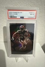 2022 Panini Black Vanta Nick Chubb #VNTA-11 card