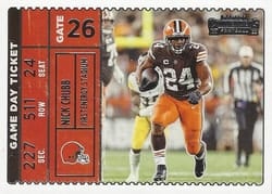 2022 Panini Contenders Game Day Ticket Nick Chubb #GDT-NCH card