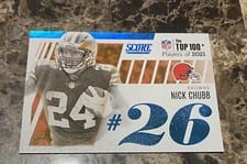2022 Score Top 100 Nick Chubb #T26 card