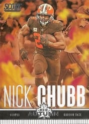 2023 Score Men of Autumn Nick Chubb #12 card