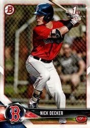 2018 Bowman Draft Base Set Nick Decker #BD-124 card