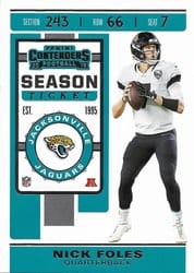 2019 Panini Contenders Base Set Nick Foles #36 card