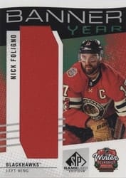 2025-26 SP Game Used 2025 Winter Classic Banner Year Relics Nick Foligno #BYWC-NF card