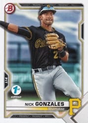 2021 Bowman 1st Edition Base Set Nick Gonzales #BP-34 card