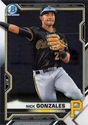 2021 Bowman Chrome Prospects Nick Gonzales #BCP-34 card