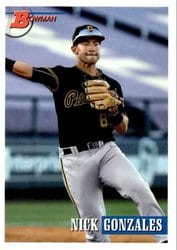 2021 Bowman Heritage Base Set Nick Gonzales #148 card