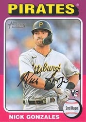 2024 Topps Heritage Mini Base Set Nick Gonzales #318 card