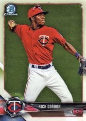 2018 Bowman Chrome Prospects Nick Gordon #BCP49 card