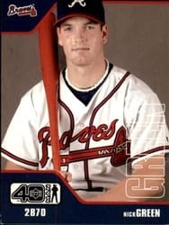 2002 Upper Deck 40-Man Base Set Nick Green #521 card