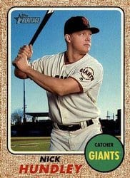 2017 Topps Heritage Base Set Nick Hundley #525 card
