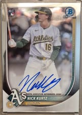2025 Bowman Chrome Rookie Autographs Nick Kurtz #CRA-NK card