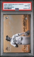 2025 Topps Black & White Golden Hour Nick Kurtz #GH-19 card