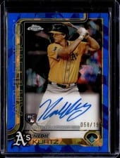 2025 Topps Chrome Update Sapphire Chrome Sapphire Autographs Nick Kurtz #USA-NK card