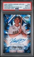 Nick Kurtz 2025 Topps Chrome Update Sapphire Sapphire Selections Autographs card