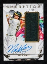 2025 Topps Inception Inception Autograph Game Relics Nick Kurtz #IAGR-NK card