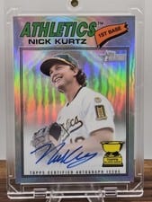 2026 Topps Heritage Chrome Autographs Nick Kurtz #ROAC-NK card