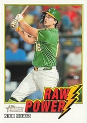 2026 Topps Heritage Raw Power Nick Kurtz #RP-NK card
