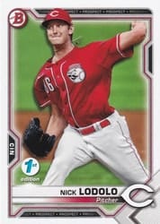 2021 Bowman 1st Edition Base Set Nick Lodolo #BP-20 card