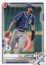 2021 Bowman 1st Edition Base Set Nick Loftin #BP-144 card