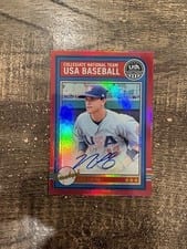 2025 Panini Stars & Stripes USA Baseball Throwback Signatures Nick Loftin #AS-NL card
