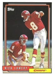 1992 Topps Base Set Nick Lowery #90 card
