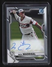 2021 Bowman Chrome Rookie Autographs Nick Madrigal #BCRA-NM card