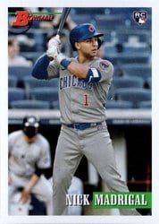 2021 Bowman Heritage Base Set Nick Madrigal #21 card