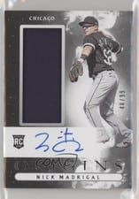 2021 Panini Chronicles Origins Rookie Jumbo Material Autographs Nick Madrigal #OJA-NM card