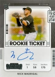 2021 Panini Contenders Base Set Nick Madrigal #112 card