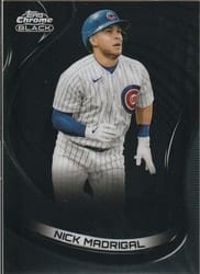 2022 Topps Chrome Black Base Set Nick Madrigal #48 card