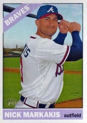 2015 Topps Heritage Base Set Nick Markakis #91 card