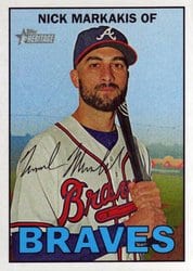 2016 Topps Heritage Base Set Nick Markakis #250 card
