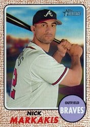 2017 Topps Heritage Base Set Nick Markakis #62 card