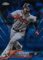 2018 Topps Chrome Sapphire Edition Base Set Nick Markakis #206 card